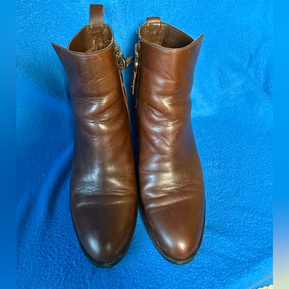 Lauren Ralph Lauren Genna Booties Mahogany Brown Leather Sz 6.5 VGUC - Picture 4 of 8